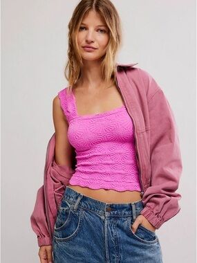 NWT Free People Love Letter Cami In Dream Pop Pink